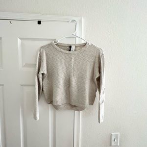 cropped cream sweater